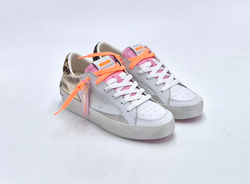 Crime sneakers SK8 Deluxe Heel pelle bianca 20131PP7