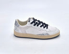 Crime sneakers pelle Chelsea bianco/glitter argento 21203PP7