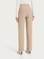 Ragno pantalone dritto in tessuto compact DO32PP100M cammello