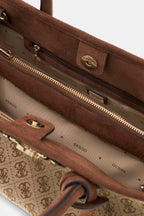 Guess borsa logata a mano Samantha HWJG2313060LGW marrone