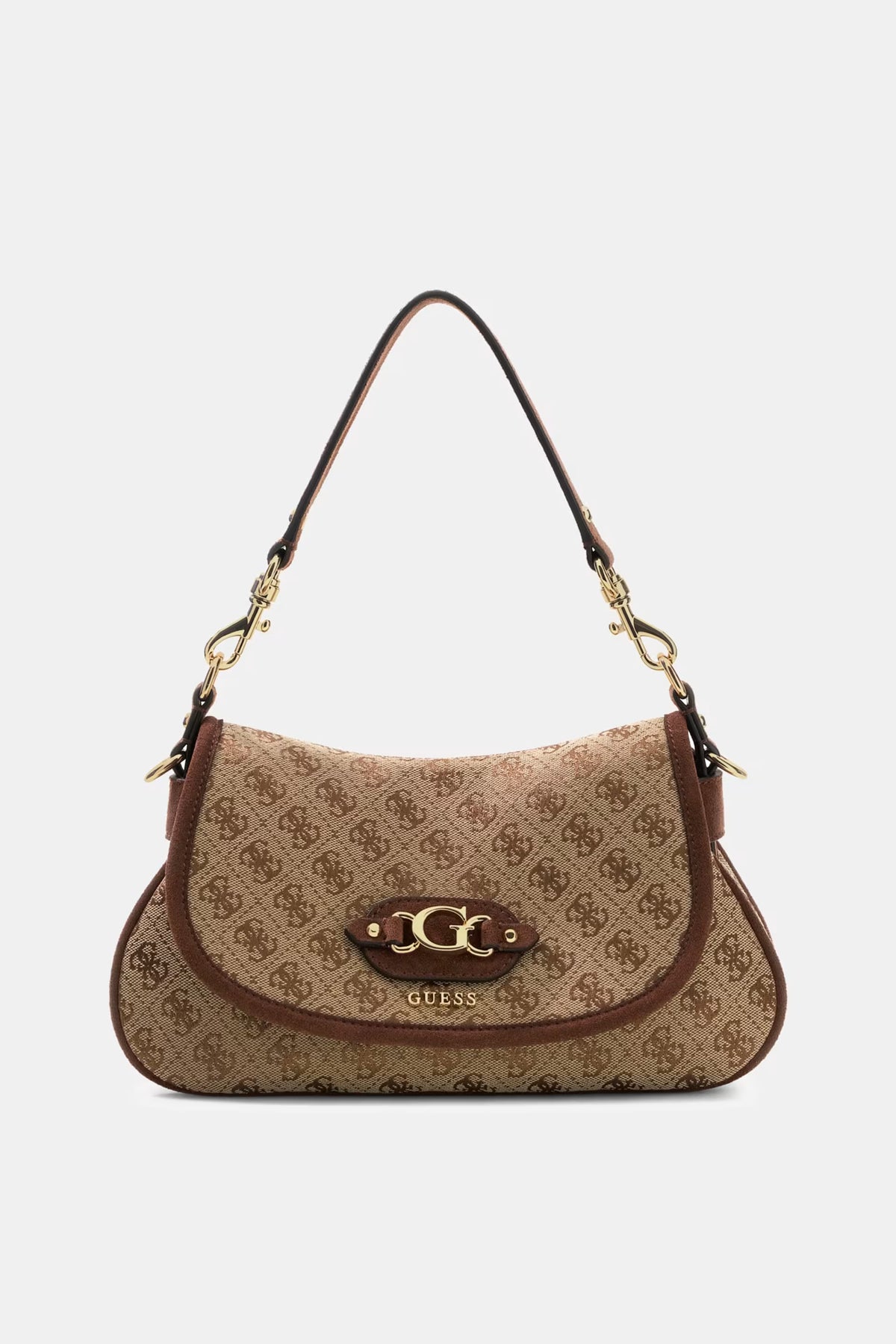 Guess borsa logata a spalla Samantha HWJG2313146LGW marrone