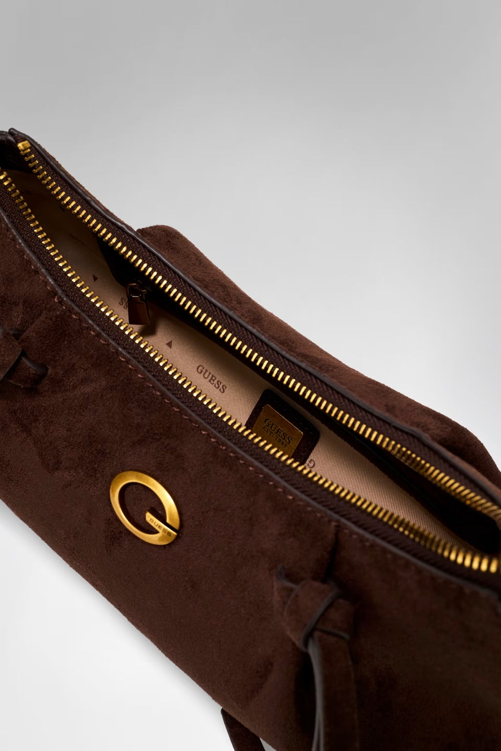 Guess Borsa a spalla Allegra in suede HWSG2237180ESP moro