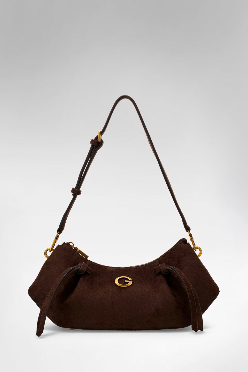 Guess Borsa a spalla Allegra in suede HWSG2237180ESP moro