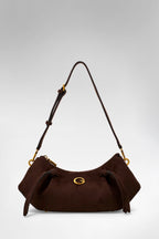Guess Borsa a spalla Allegra in suede HWSG2237180ESP moro