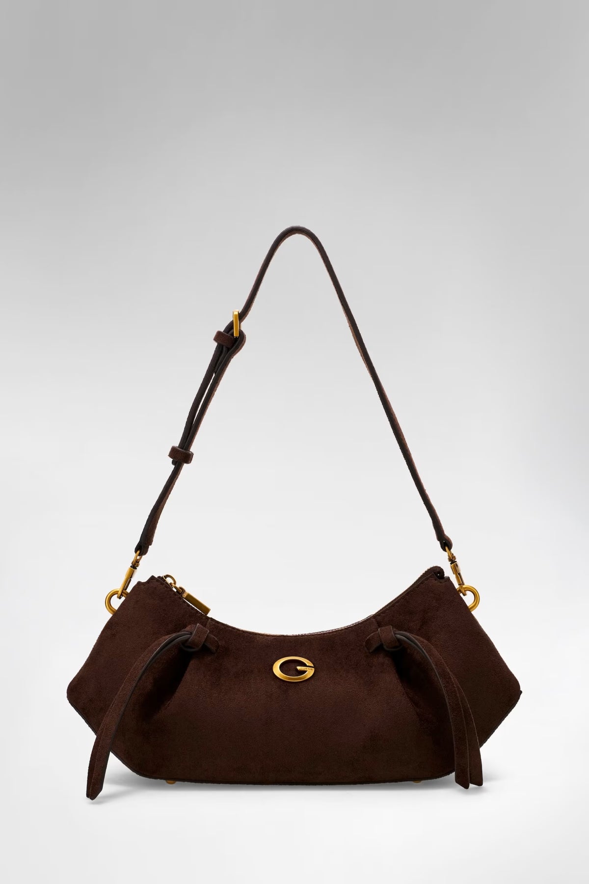 Guess Borsa a spalla Allegra in suede HWSG2237180ESP moro