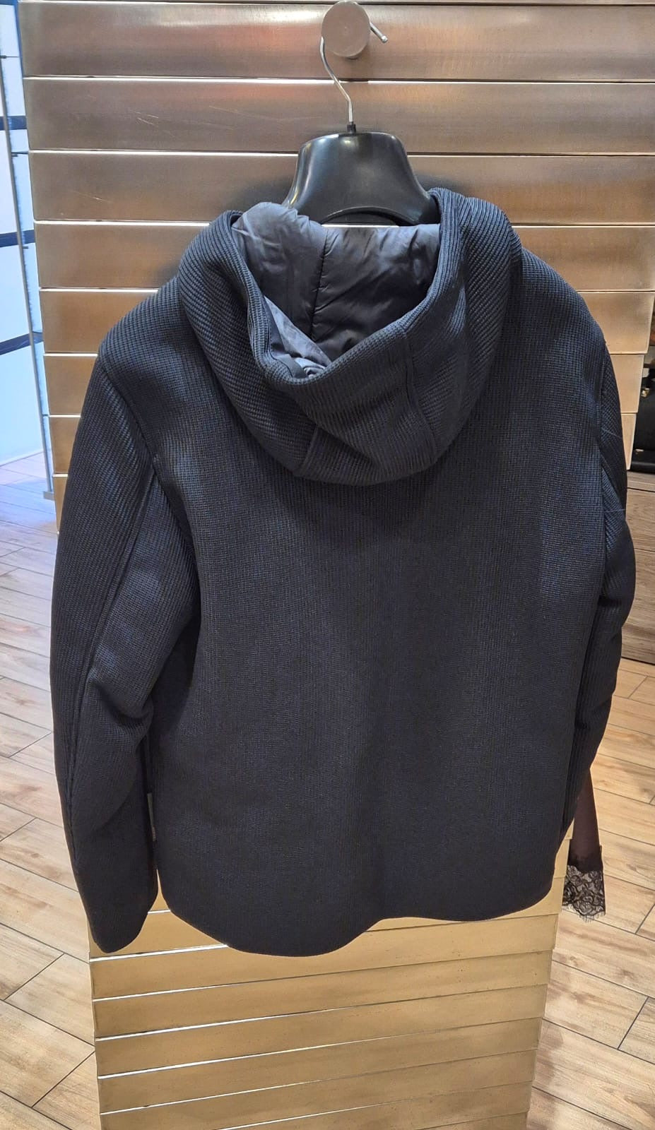 Seinse giacca con cappuccio tessuto tecnico stretch GBI1089SS BLU