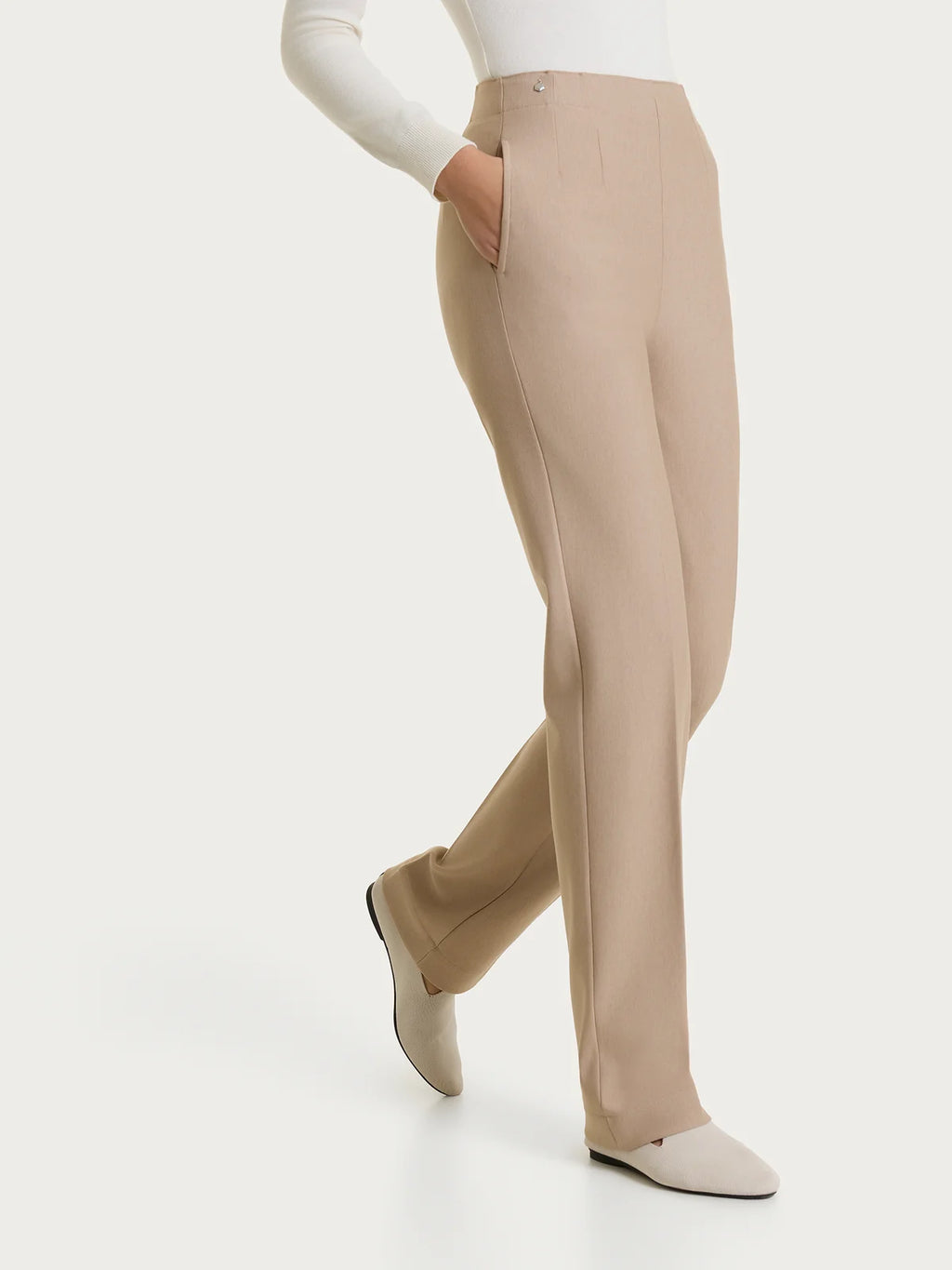 Ragno pantalone dritto in tessuto compact DO32PP100M cammello
