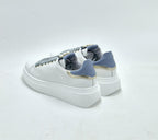 Meline' sneaker pelle con perle bianco/cielo 663LO