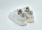 Meline' sneaker pelle bianca/oro 664ACC-DX