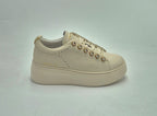 Emanuelle Vee sneakers pelle beige 452P50315P138 avorio