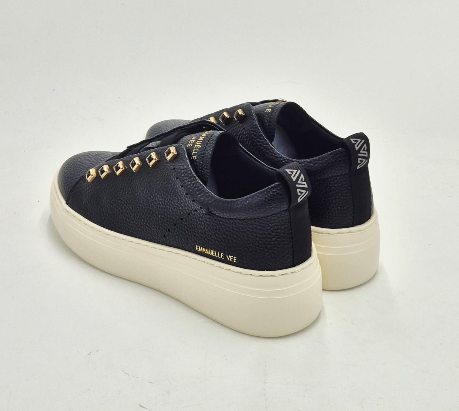 Emanuelle Vee sneakers pelle bottalata 452P50315P138 nero