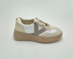 Keh.noo sneaker camoscio e nylon con zeppa A00KW9768445 bianco/beige