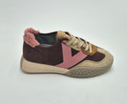 Keh.noo sneaker camoscio con teddy A00KW9743634 marrone/rosa