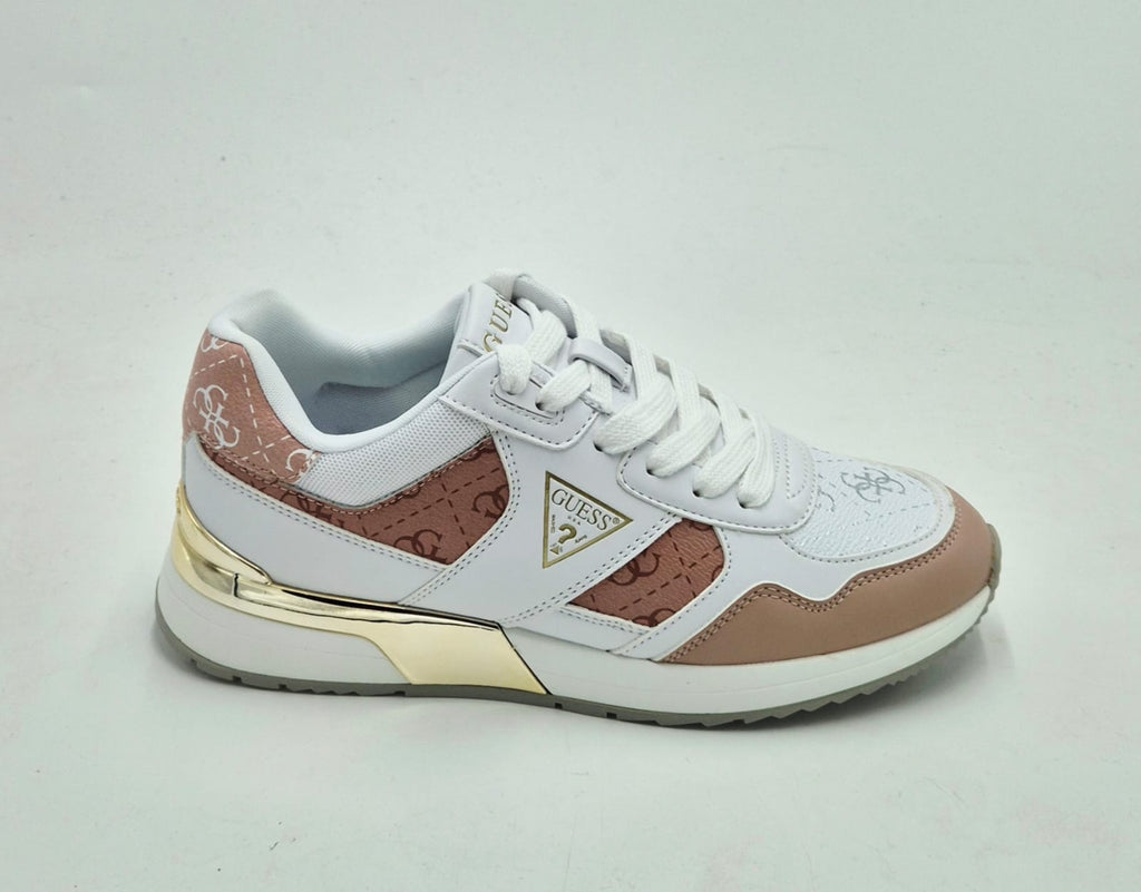 Guess sneaker logata con zeppa bianco/rosa FLFMICELE12 BLUSH