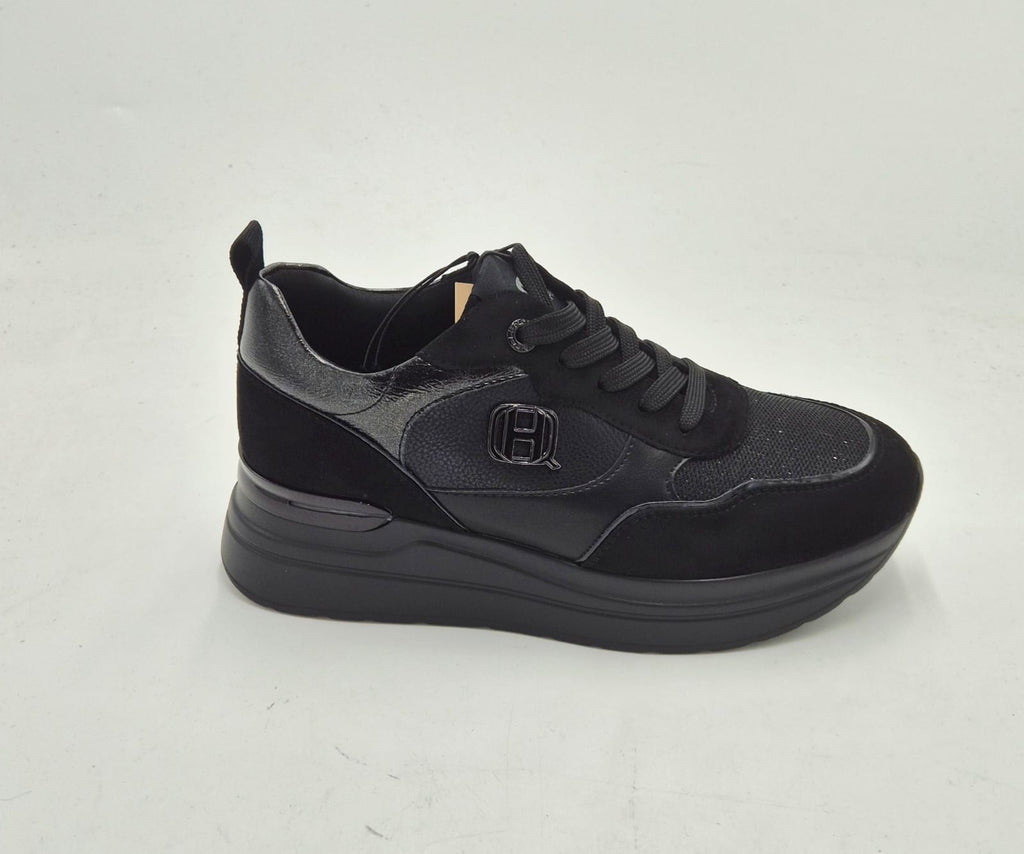 Queen Helena sneaker zeppa X33-20 BK colore nero