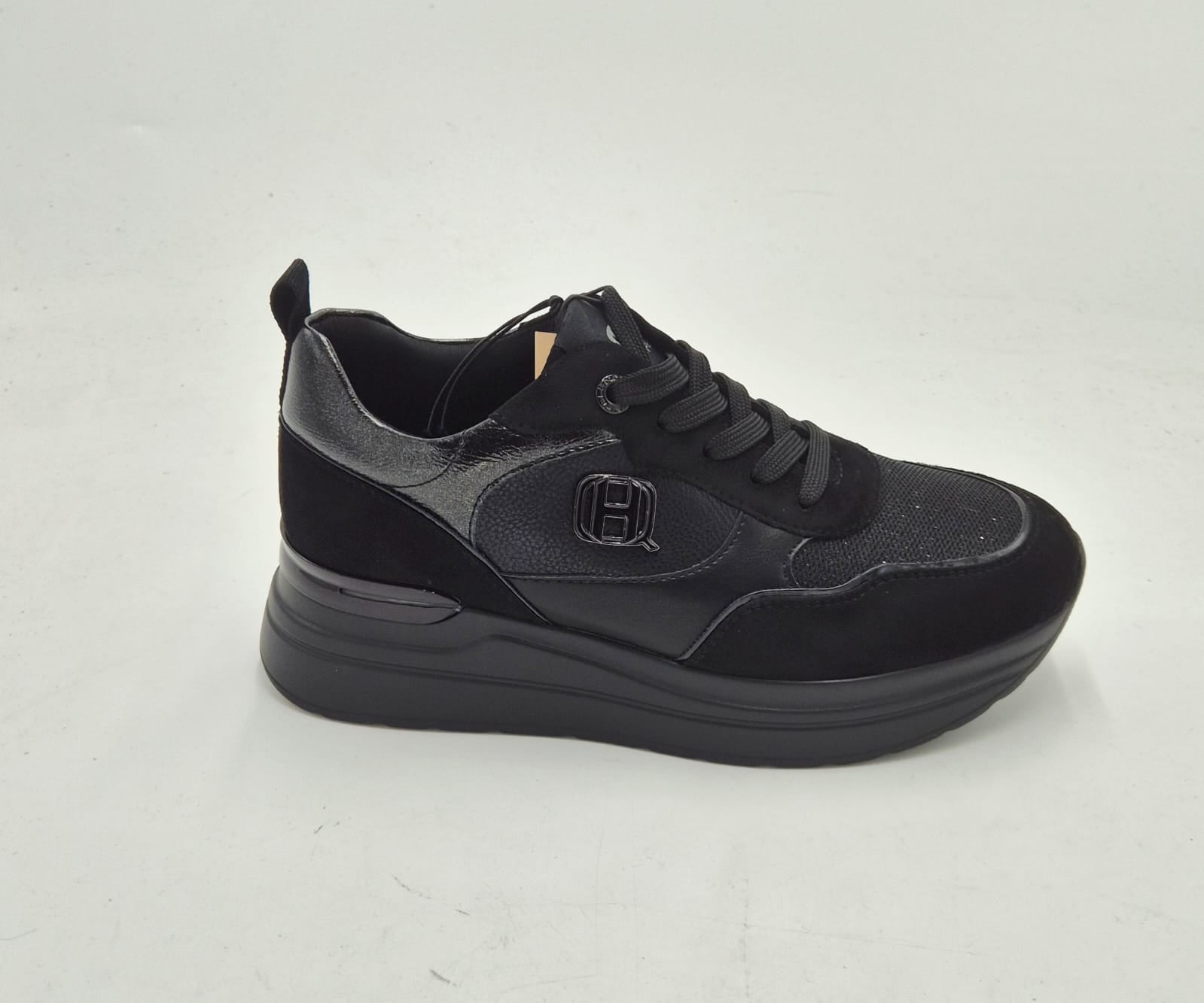 Queen Helena sneaker zeppa X33-20 BK colore nero