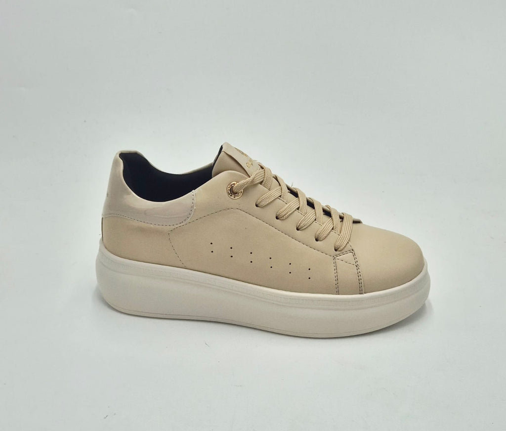 Queen Helena sneaker zeppa X33-2 colore beige