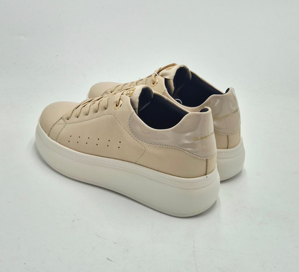 Queen Helena sneaker zeppa X33-2 colore beige