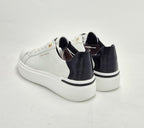 Queen Helena sneaker bianca toppone nero X33-3 WH