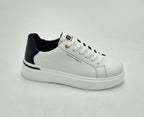 Queen Helena sneaker bianca toppone nero X33-3 WH