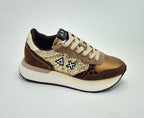 Sun 68 sneaker donna con zeppa Big Ally glitter oro Z4521243