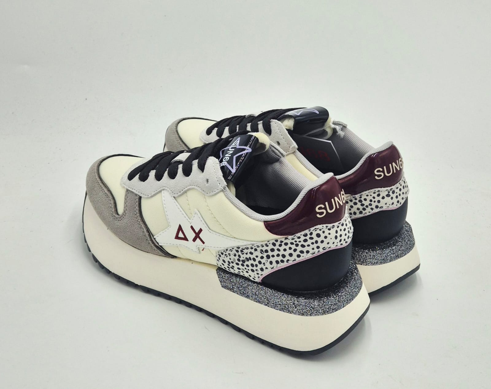 Sun 68 sneaker donna big Stargirl mixmaterialo bianca Z4522131