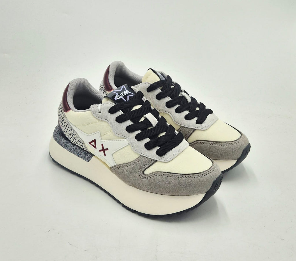 Sun 68 sneaker donna big Stargirl mixmaterialo bianca Z4522131