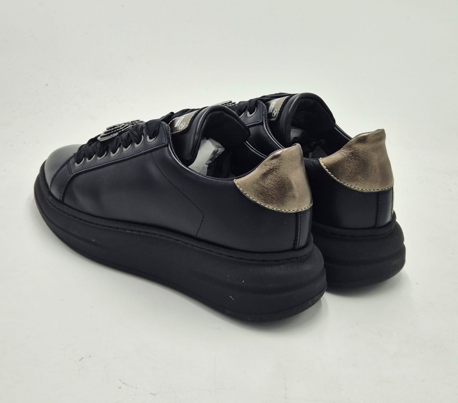 Meline' sneaker pelle made in italy 665BIW189 nero
