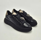 Meline' sneaker pelle made in italy 665BIW189 nero