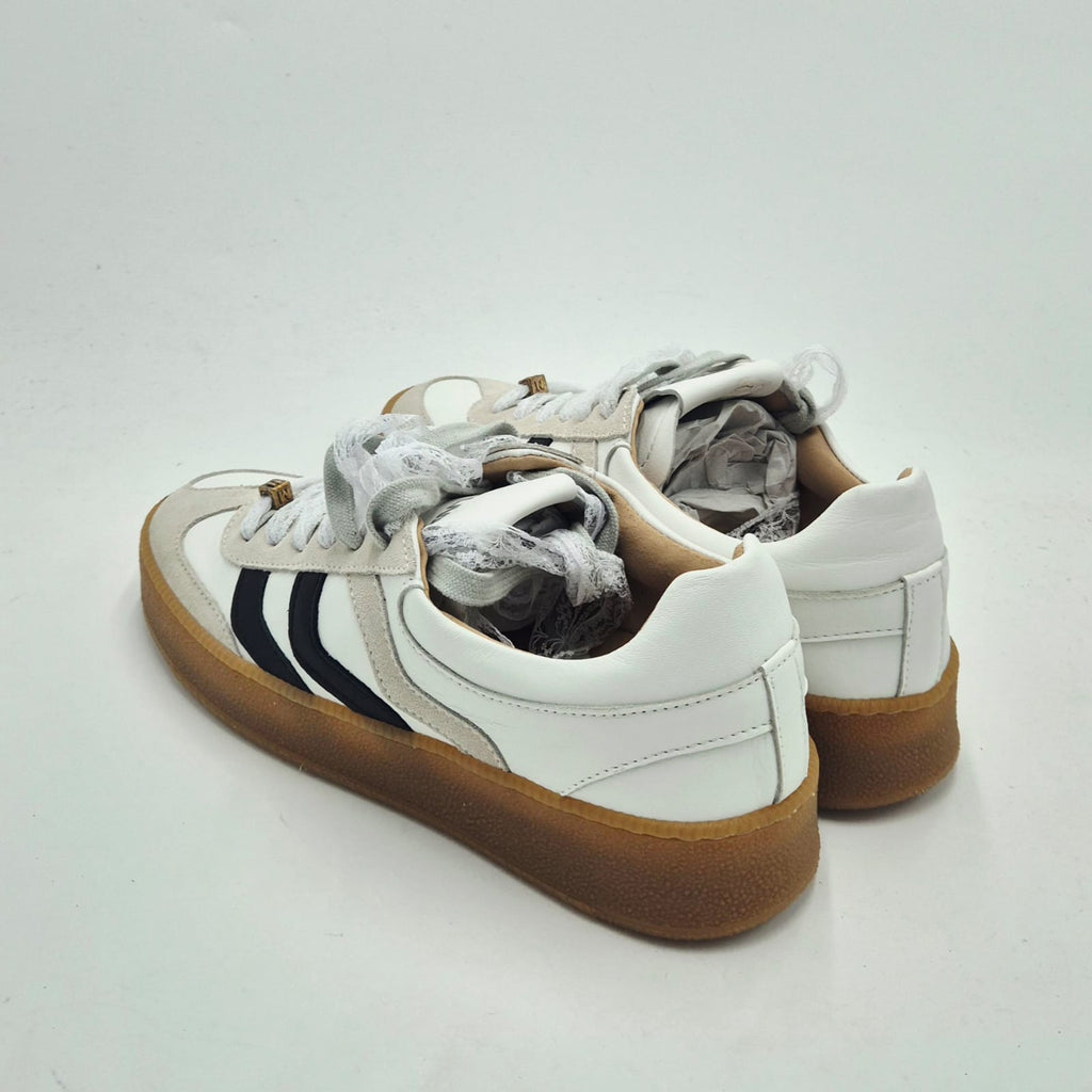 Meline' sneakers in pelle made in italy 10PSBT/W12 ghiaccio in pelle