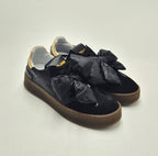 Meline' sneaker pelle made in italy 526FBSBT/W64 pelle e camoscio nero