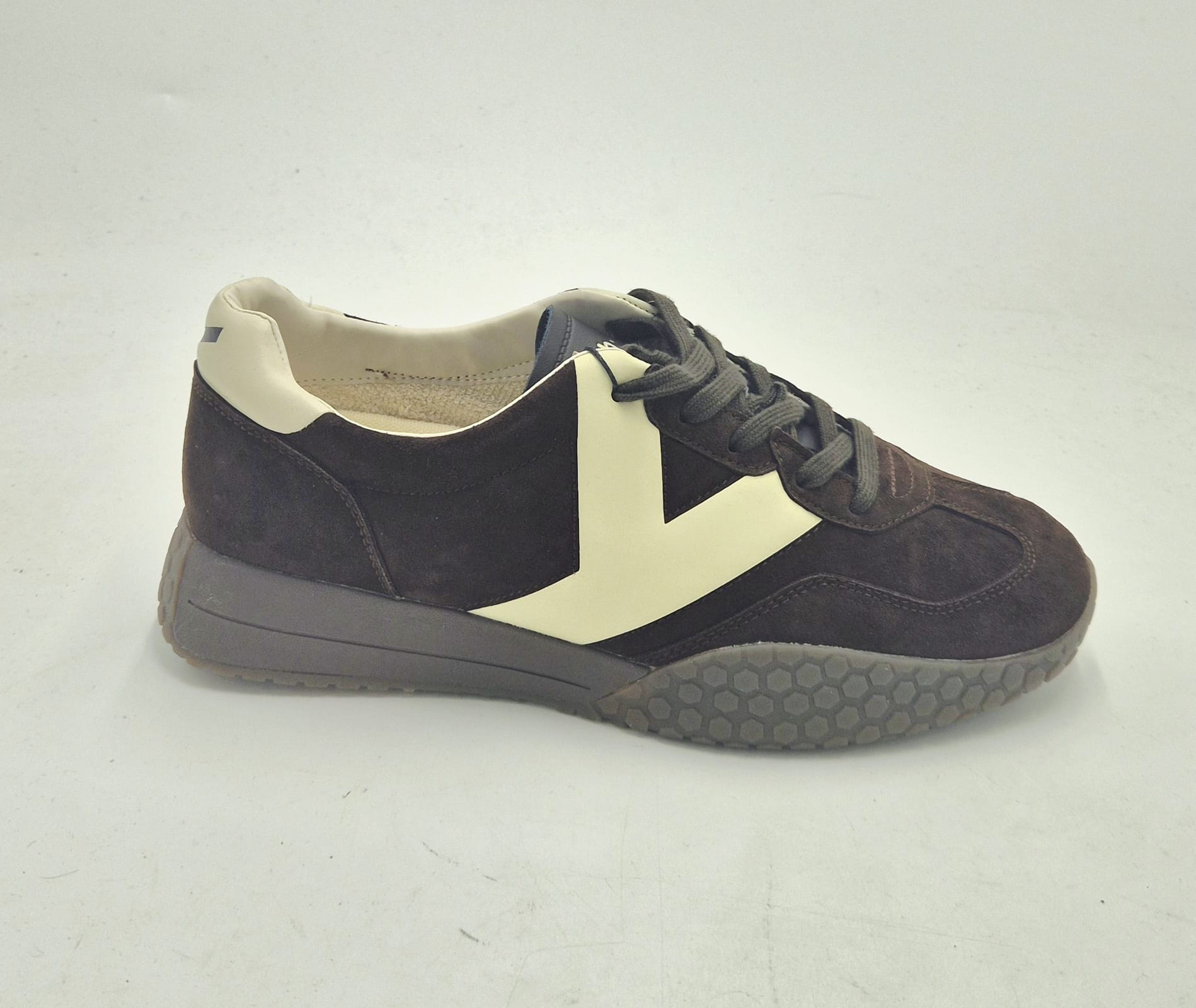 Khe.noo sneaker uomo camoscio marrone  A00K9774462