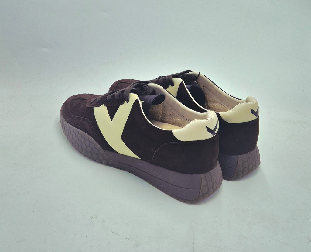 Khe.noo sneaker uomo camoscio marrone  A00K9774462
