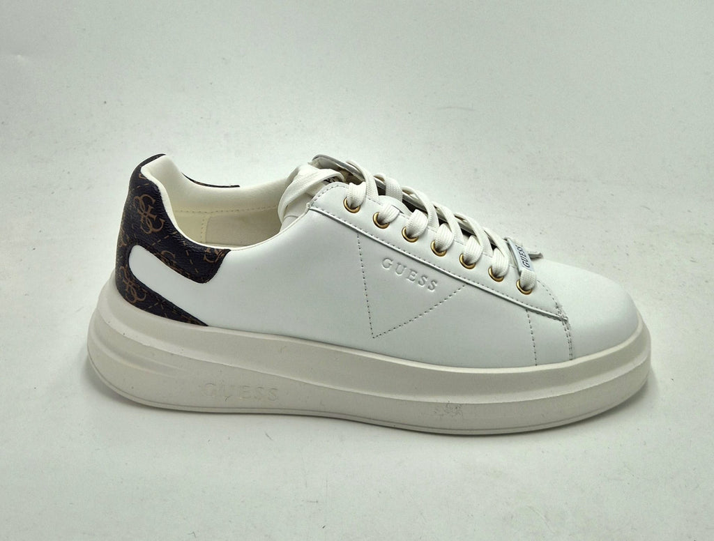 Guess scarpa uomo bianca in pelle con logo FMPVIBLEA12WBROC