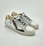 Crime scarpa uomo sk8 deluxe pelle bianca 11108AA810