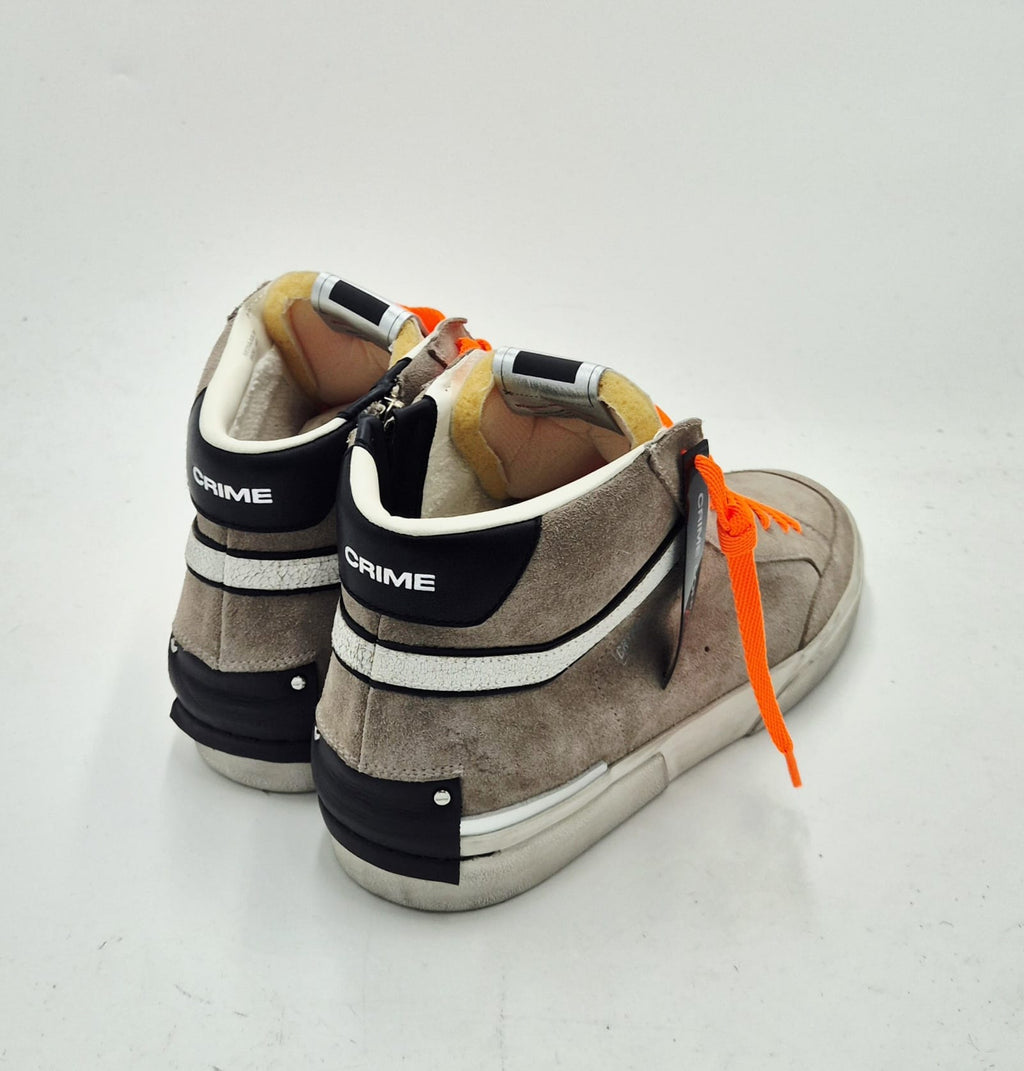 Crime polacchino uomo camoscio beige sk8 recut high 1171AA815