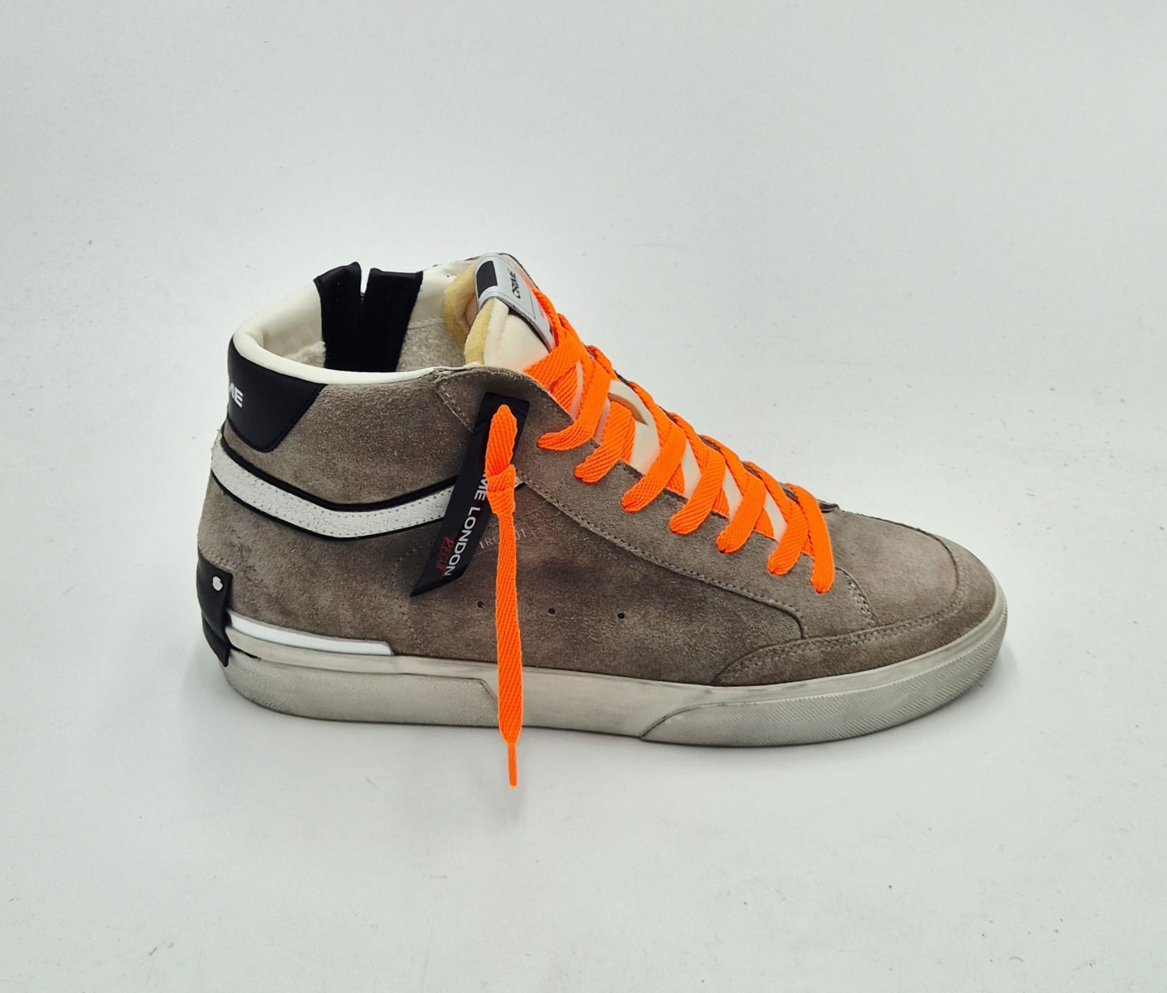 Crime polacchino uomo camoscio beige sk8 recut high 1171AA815