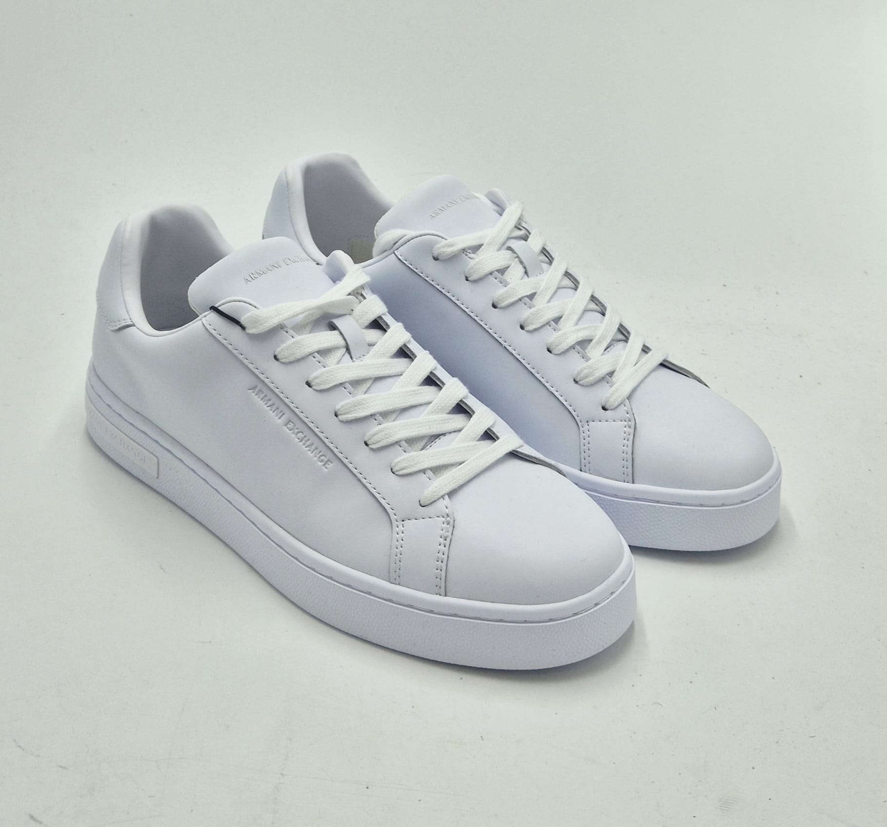 Armani exchange scarpa pelle bianca total white XM000141AF11912