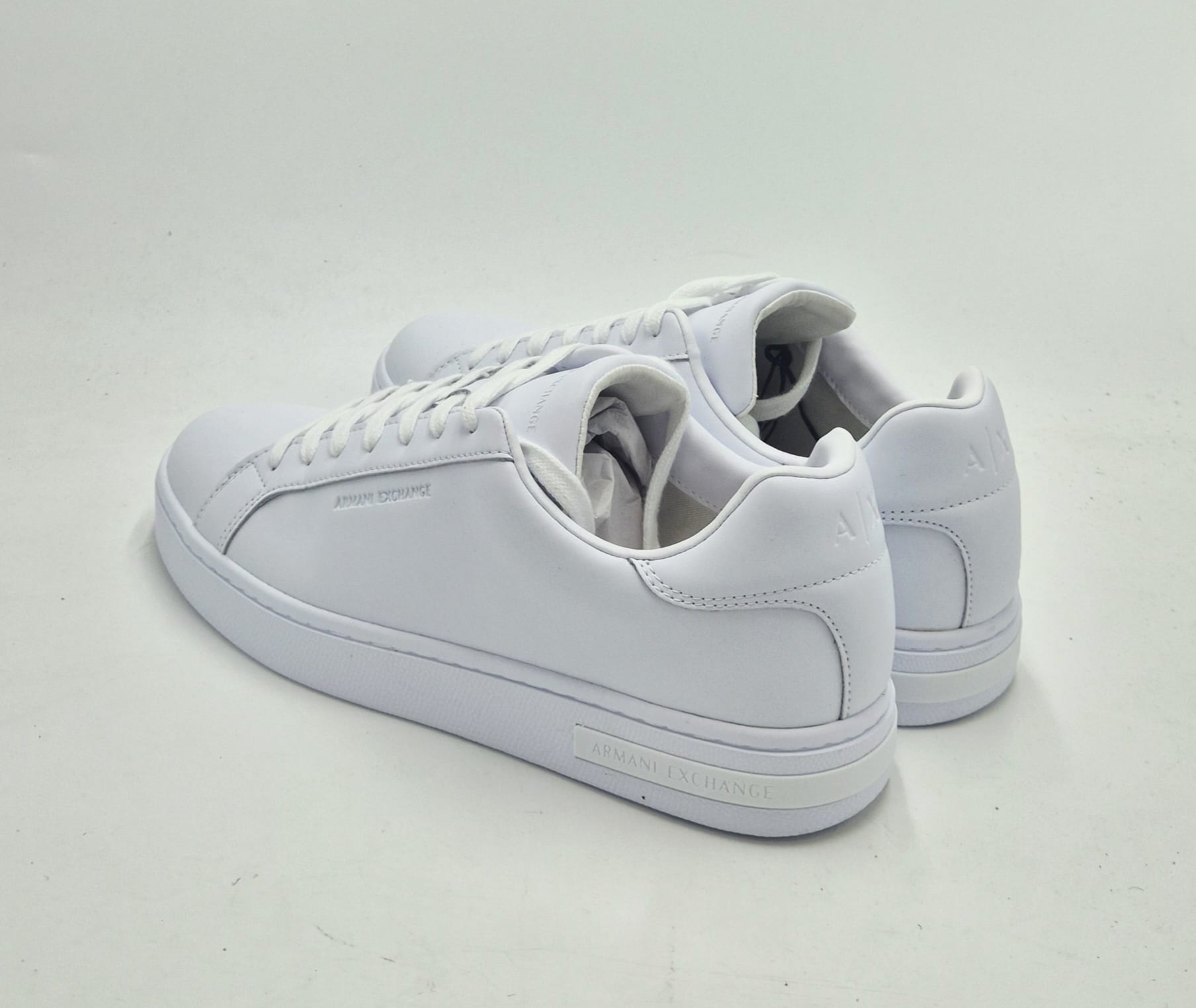 Armani exchange scarpa pelle bianca total white XM000141AF11912