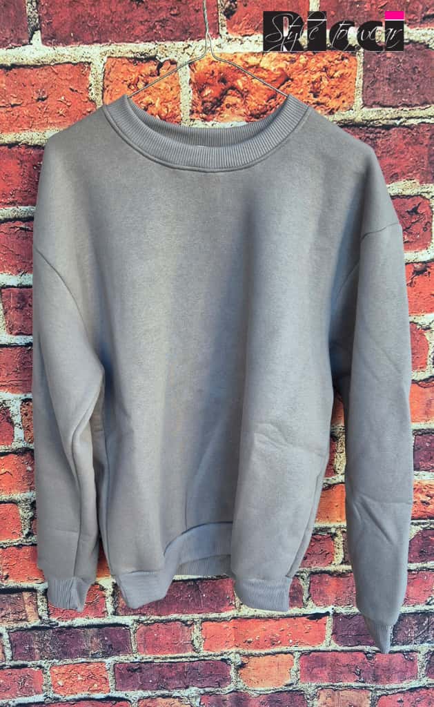 Adon felpa girocollo felpata color grigio ferro