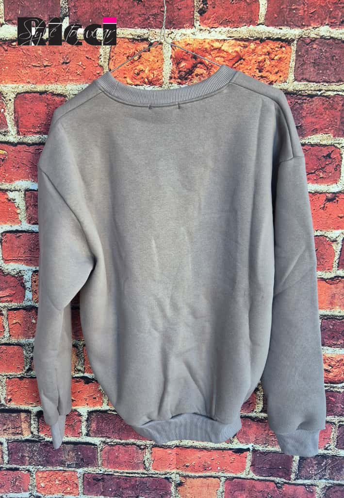 Adon felpa girocollo felpata color grigio ferro