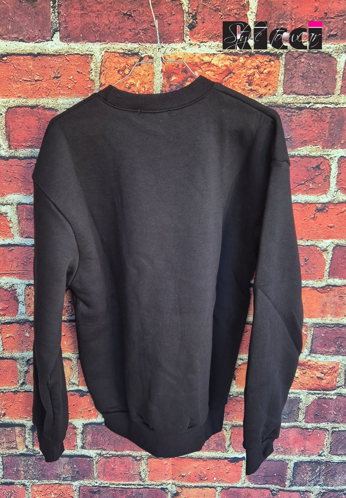 Adon felpa girocollo felpata colore nero