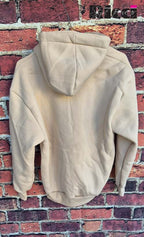 Adon felpa cappuccio hoodie felpata color avorio