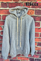 Adon felpa cappuccio hoodie felpata color grigio melange