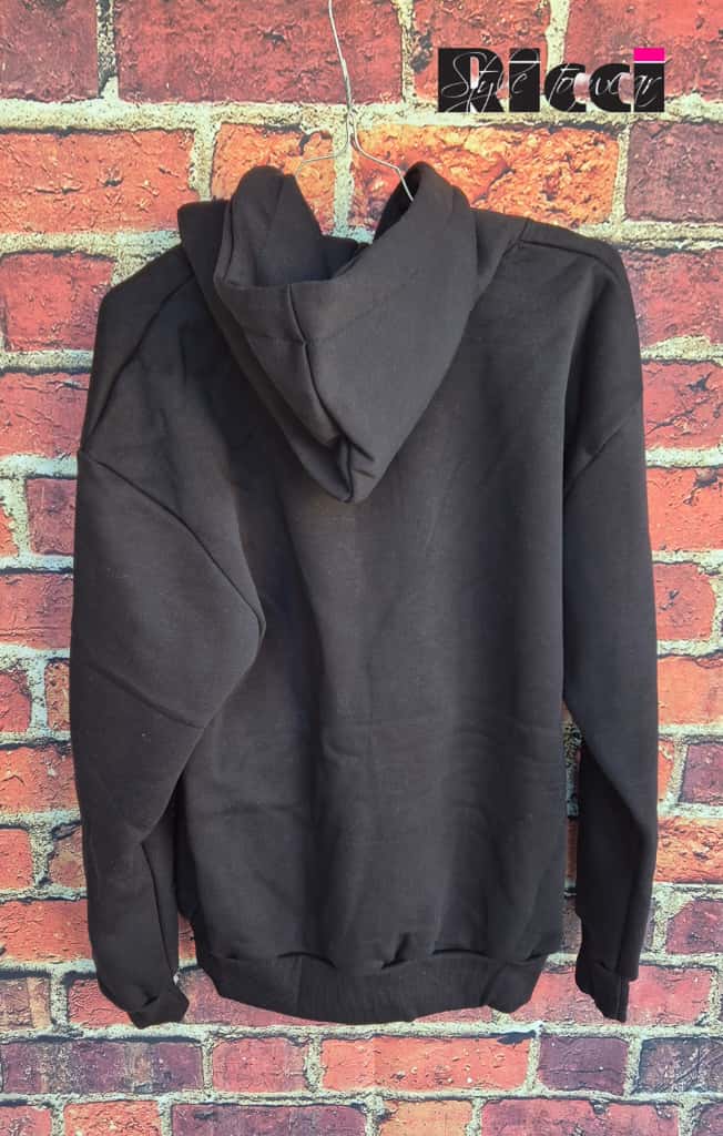 Adon felpa cappuccio hoodie felpata colore nero