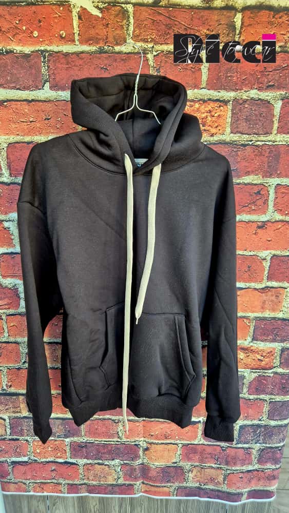 Adon felpa cappuccio hoodie felpata colore nero
