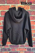 Adon felpa cappuccio aperta con zip felpata colore nero