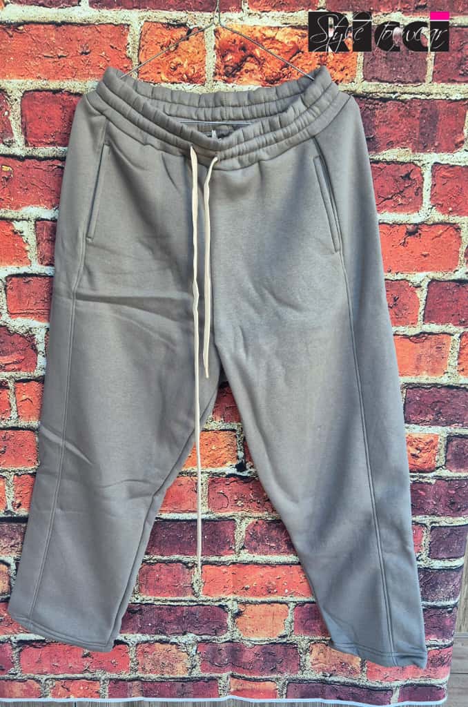 Adon pantalone in felpa cotone felpato colore grigio ferro