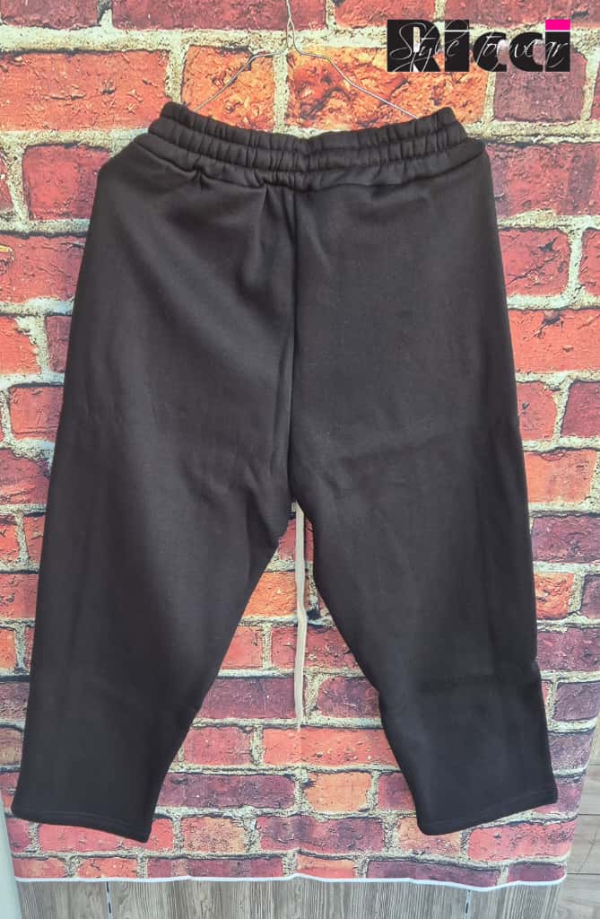 Adon pantalone in felpa cotone felpato colore nero