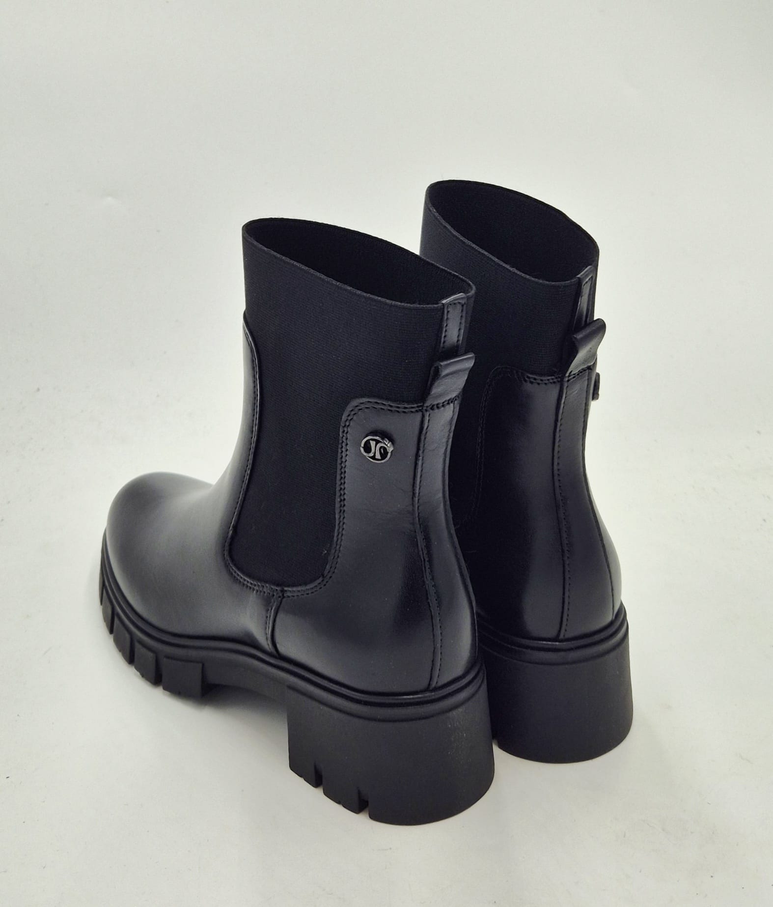 Janet & janet tronchetto pelle con elastico J532A BLACK nero